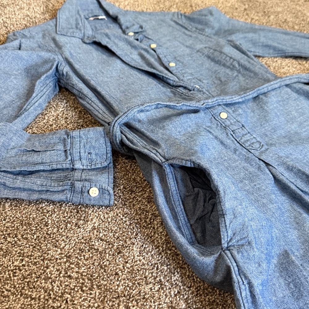 Blue Denim style Shirt Dress